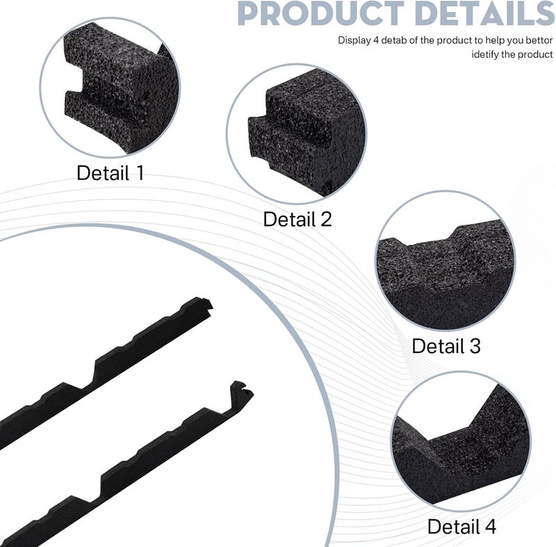 SuperDi 12in Outside 10Pcs - 12" Classic Ribbed Profile Foam Closure Strip Fits for Metal Corrugated Roofing Panels Sheets - 3' Long Outside Roof Closure Strips (Closed-Cell Foams Material) - Image 4